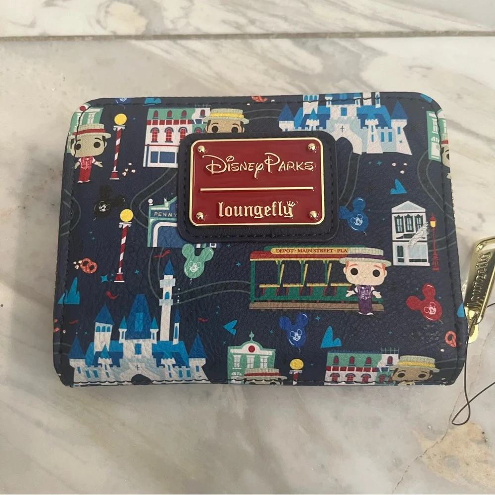 DISNEY PARKS LOUNGEFLY NWT DAPPER DAN MAIN STREET WALLET - Picture 2 of 6